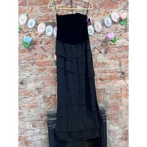 Xscape Tiered Strapless Gown